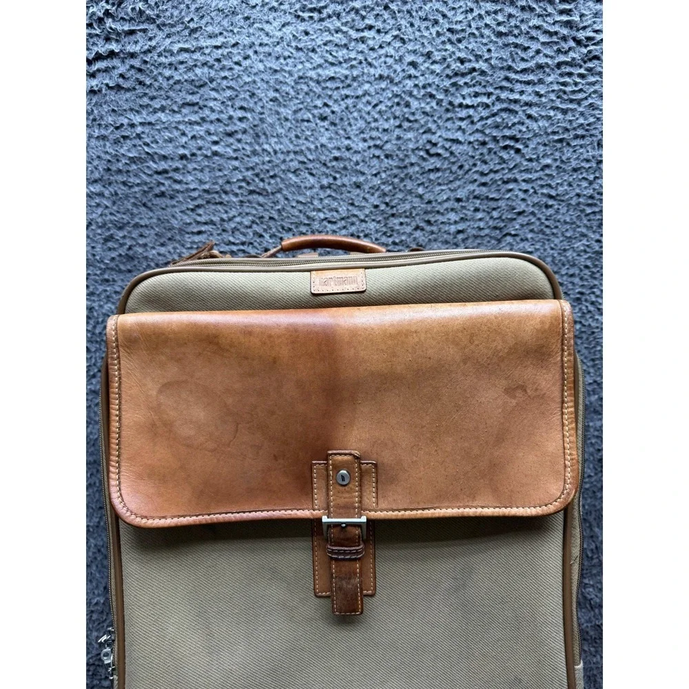 Hartmann Ballistic Nylon Rolling Travel Suitcase‎ Leather Brown 14